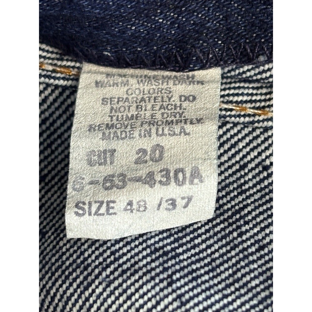 Vintage SFO San Francisco Overall Jeans Made USA NWT W48 L30 Blue - Picture 9 of 13